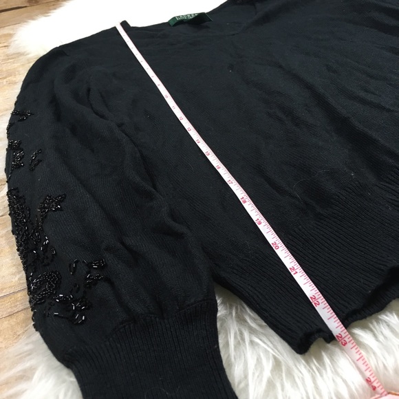 Ralph Lauren Cashmere Silk Blend Black Sweater - Picture 3 of 8